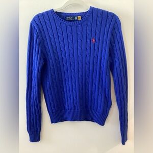 Ralph Lauren Cable-Knit Crewneck Sweater in Rugby Royal